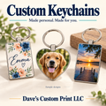 Dave’s Custom Print LLC Keychains — sample designs